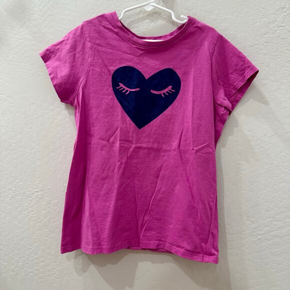 Tea Collection Magenta Heart Face Short Sleeve Shirt - Picture 1 of 8